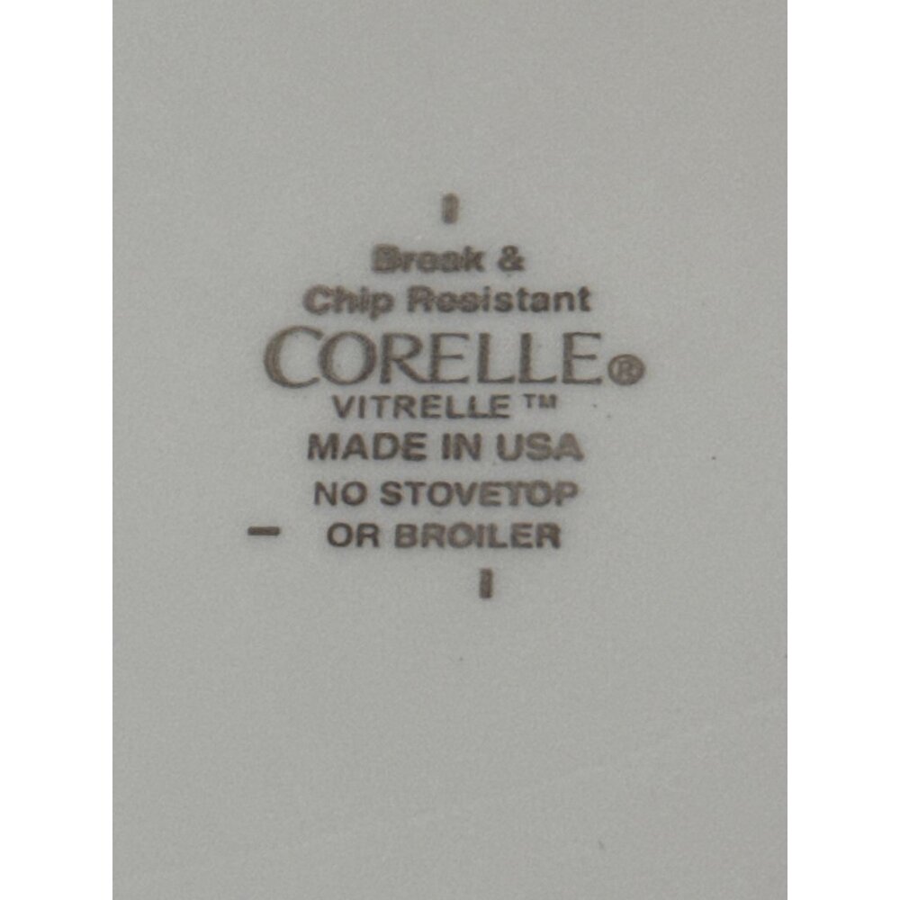Corelle Vitrelle Set of 2 Bamboo Leaf Pattern 10.25” Square Dinner Plates - Picture 4 of 5